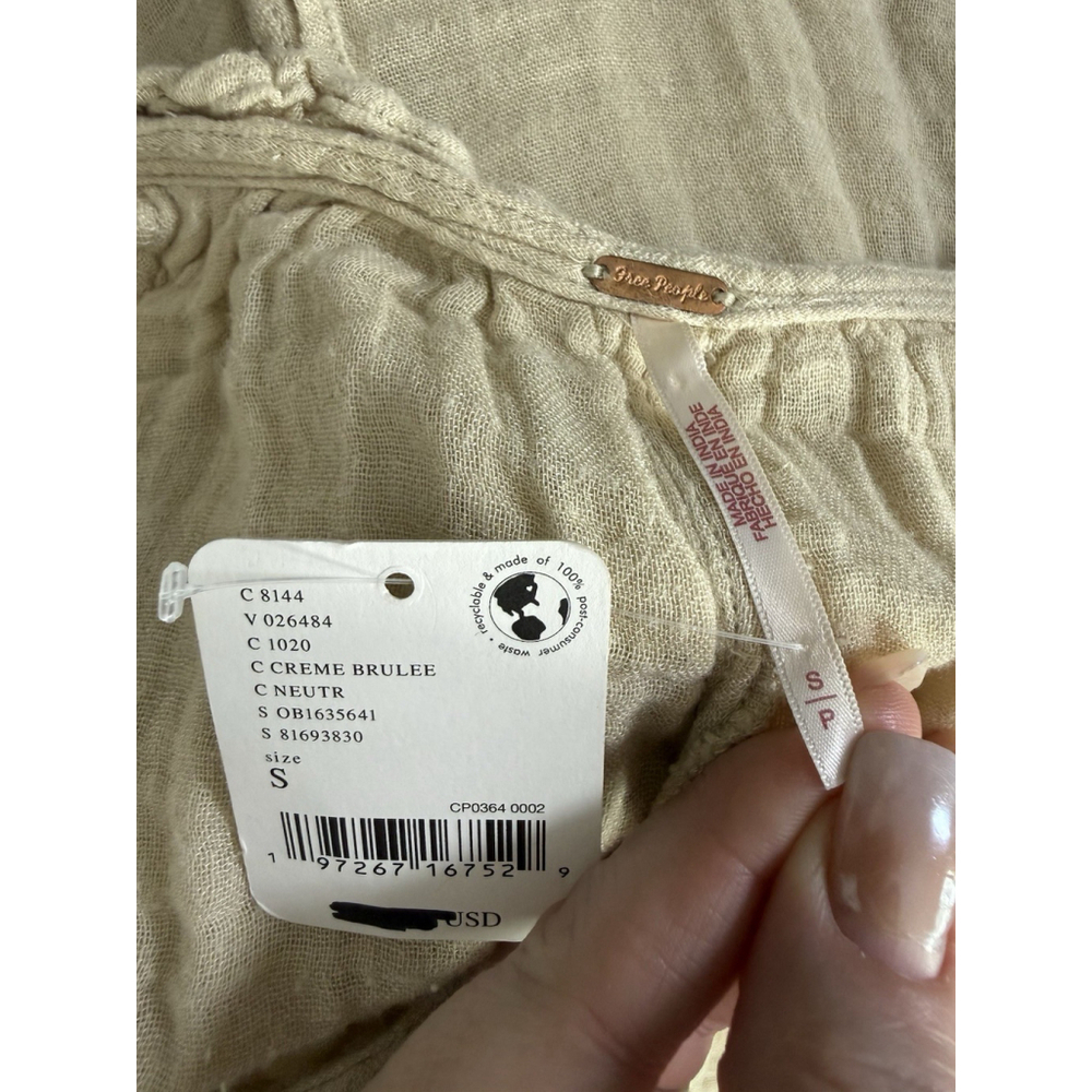 NEW Free People Mckinley Maxi Dress Small Boho Festival Beach Ruffled Gauze $108 - Picture 11 of 12